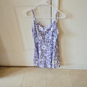 Women's Floral Lavender Spaghetti Strap Cami